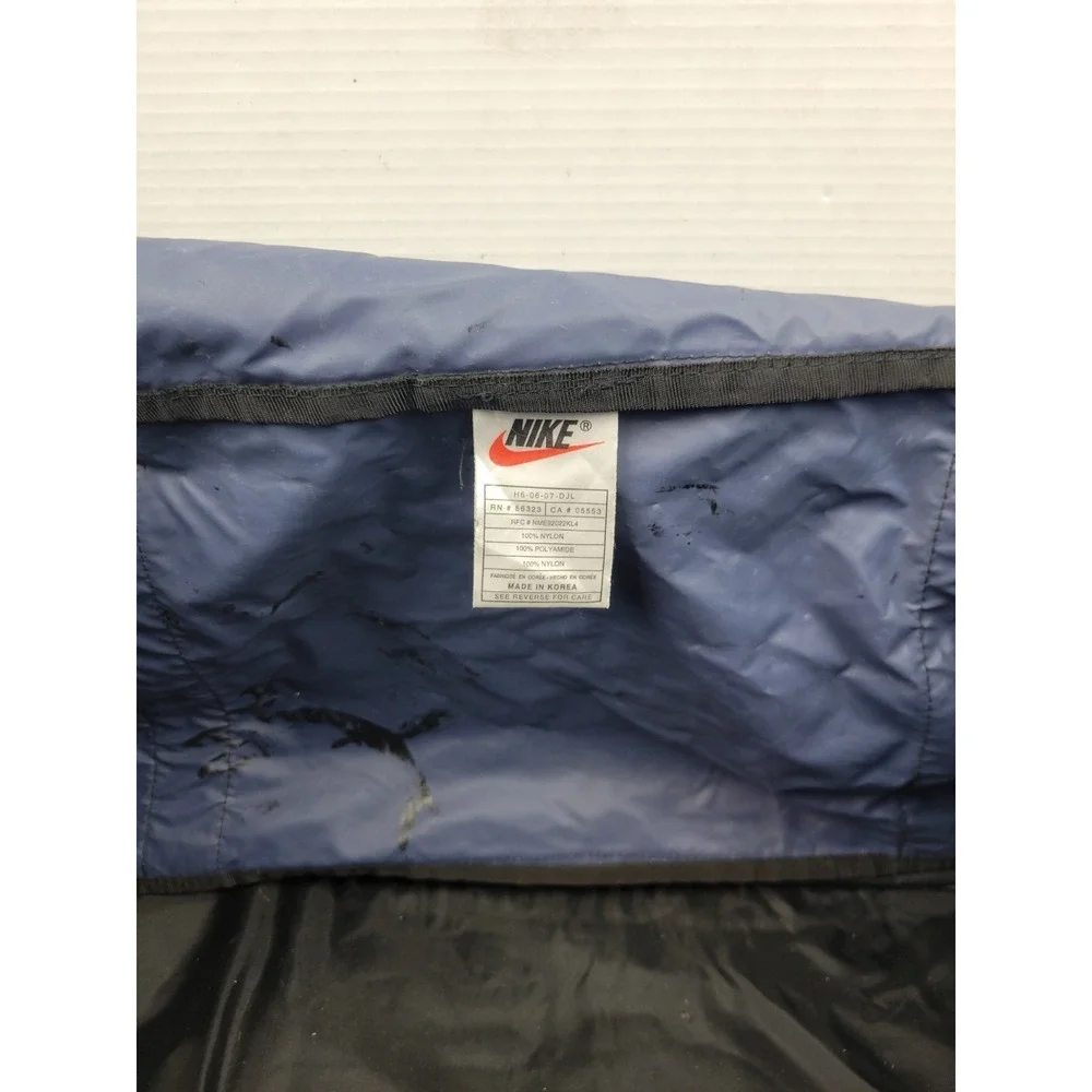 Vintage Nike Duffle Bag Blue Embroidered Center‎ Swoosh 90s Y2K Shoulder Strap